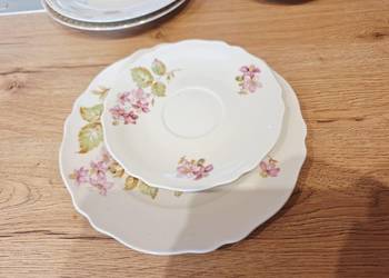 Zestaw porcelana Krautheim talerzyk i podstawek