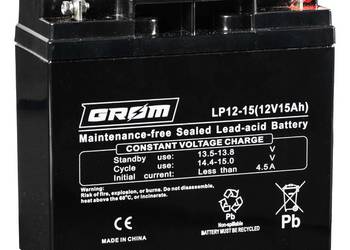 Akumulator żelowy 15Ah GROM LP12-15