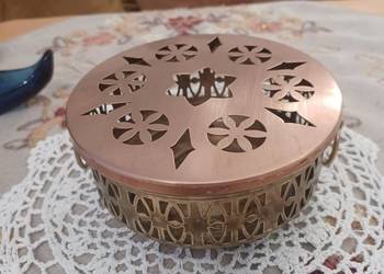 Ładny podgrzewacz. Miedź, mosiądz.