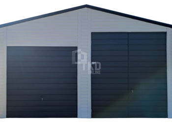 Hala 7,5x6m białybrama uchylna brama 4x okno drzwi rynny TKD387 Hala 7,5x6m białybrama uchylna brama 4x okno drzwi rynny TKD387