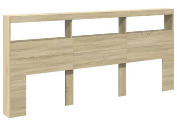 Zagłówek z półkami i oświetleniem LED dąb sonoma 220x17x102cm WM-839226