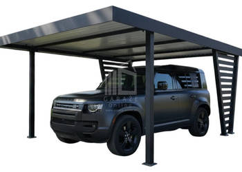 Carport V PREMIUM 5x4,7m Wypełnienie panelami Wiata samochodowa ID1194