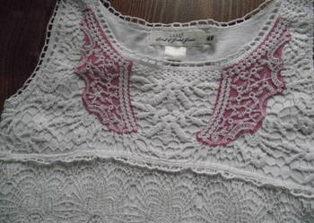 H&M - BIAŁA, CAŁA  KORONKOWA, INDYJSKA BLUZECZKA -r. 38
