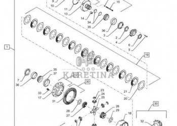 New Holland T6090 T6070 T7230 Nakrętka wieńcowa 14t 1277233C1