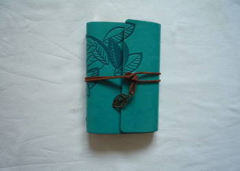 Notatanik turkusowy w stylu vintage