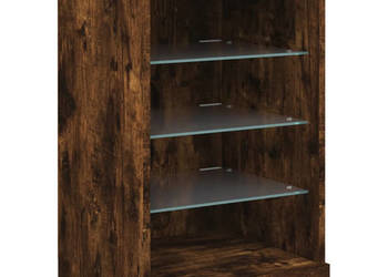 Szafka z oświetleniem LED przydymiony dąb 41x37x67 cm WM-836725