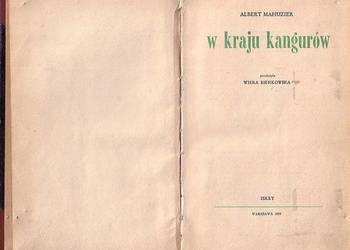 (0421) W KRAJU KANGURÓW – ALBERT MAHUZIER