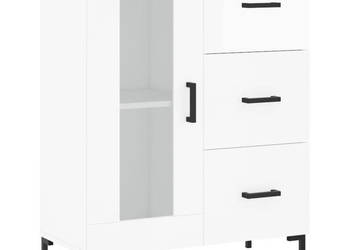 Szafka biała połysk 695x34x90 cm materiał drewnopochodny WM-828046