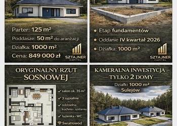 Nowy dom parterowy 175m2 działka 1000m2 Sulejów gm. Jadów Okazja!