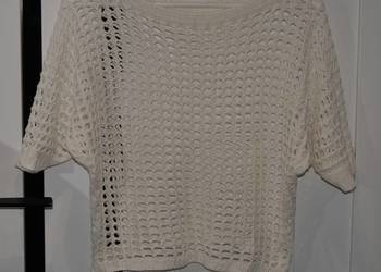 Fajna ażurkowa nietoperzowa bluzka narzutka 36 S