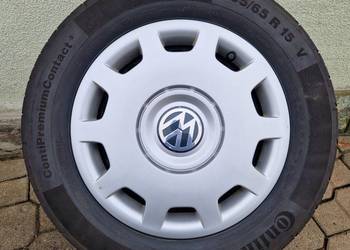 Koła stalowe Continental 195/65 R 15 + oryginalne kołpaki VW