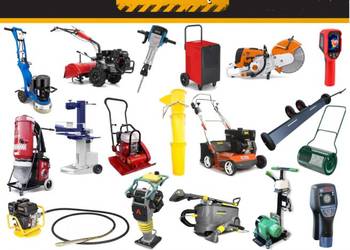 Wypożyczalnia wynajem sprzętu budowlanego, ogrodniczego