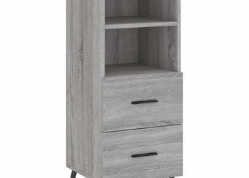 Szafka szary dąb sonoma 345x34x90 cm materiał drewnopochodny WM-828690