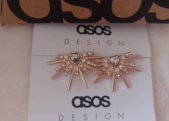 ASOS/ Bogato zdobione kolczyki z Londynu, serca, NOWE