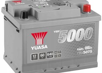 Akumulator 60Ah 640A Yuasa Silver 12V Prawy Plus