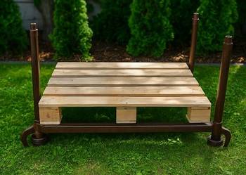 Stojak paletowy 120x80x70 – składany, stalowy, sztaplowany