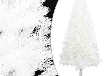 vidaXL Sztuczna choinka z realistycznymi igłami, biała, 240 cm(SKU:321025)