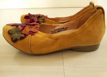 Buty Skórzane Skóra Naturalna Czółenka Baleriny Modne Zdobienia 39