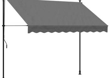 Markiza zwijana antracytowa 250x150 cm tkanina i stal WM-368739