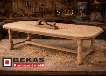 Klasyczny Stylowy Stół S-23 Lite DREWNO Dąb Naturalny BEKAS Producent Mebl