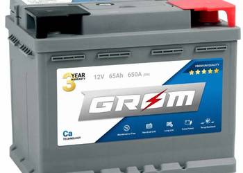 Akumulator 65Ah 650A Grom Premium PRAWY PLUS