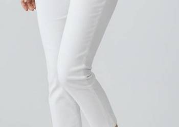 Damskie proste eleganckie białe bawełniane spodnie My Christy 40/L