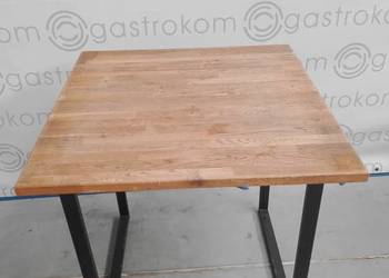 Stół z blatem drewnianym klejonym 80x80x77