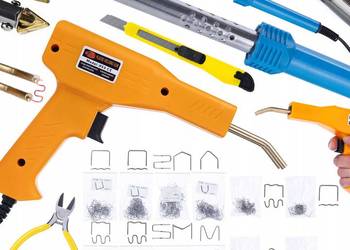 Lutownica Żelazko 80W + Zszywacz do Plastiku | 200 Zszywek, 800szt.