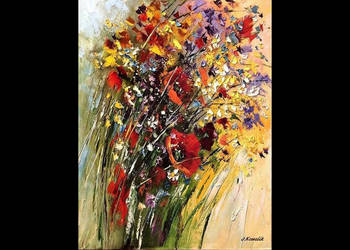 Kowalik - Polny bukiet II - 40x50cm Obraz Olejny Kwiaty