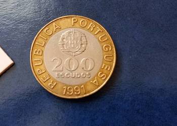 Stare monety 200 eskudo 1991 Portugalia
