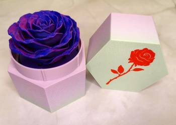 Pudełko zapachowe z różą 3D – elegancki pojemnik na zapach