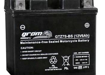 Akumulator motocyklowy 12V 6Ah 120A GROM GTZ7S-BS