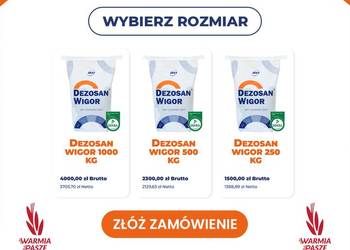 Dezosan Wigor do suchej dezynfekcji DOSTAWA GRATIS 500 kg