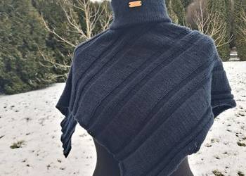 Handmade ręcznie robiona chusta i czapka na drutach MERINO