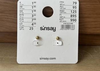 Kolczyki kulki kolczyki wkręty kolczyki Sinsay