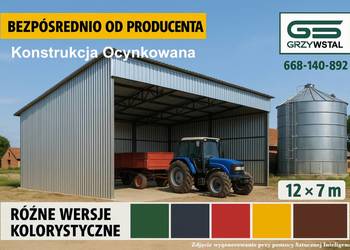 Ocynk Garaż Blaszany - Wiata na Maszyny -Magazyn Rolniczy – GRZYWSTAL