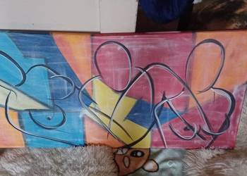 obraz 95cm/49cm/2cm plótno podpisany Kubistyczny Akt-Anderson