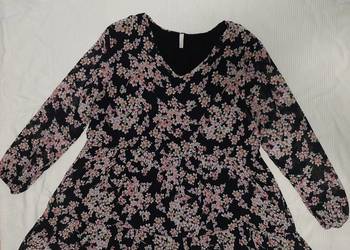 Sukienka w kwiatki czarna.