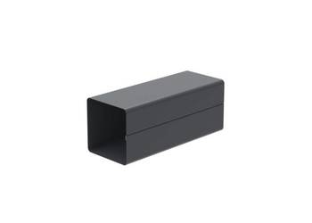 Krop rura spustowa kwadratowa 80x80 1m czarny metal ral 9005