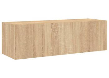 Ścienna szafka TV z LED dąb sonoma 100x35x31 cm WM-837297