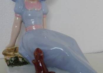 Figurka porcelanowa Dziewczyna z królikami