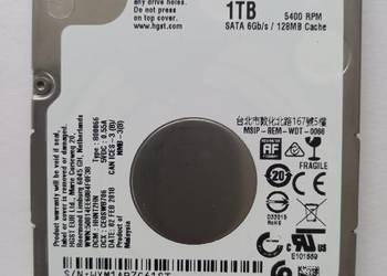 HGST 1TB SATA 2.5" HTSTS541010B7E610 /128MB cache do laptopa