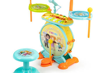 Perkusja organki 2w1 mikrofon karaoke mp3 led