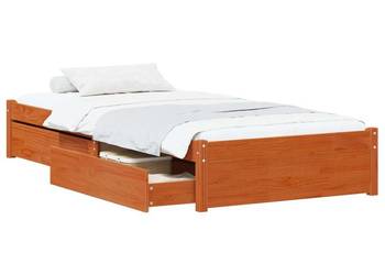 vidaXL Ramka łóżka z szufladą 3 pcs Woskowy Brąz Drewno (SKU: 3423799)