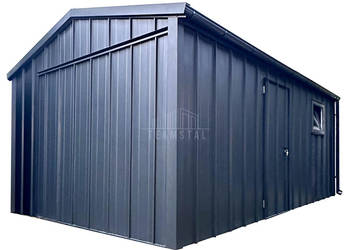 Garaż blaszany 4x6 brama okno drzwi blacha na rąbek  rynny TS1188