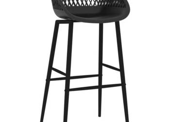 Krzesła barowe 4 szt. czarne WM-248161