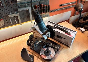 Szlifierka kątowa Makita GA5030 + Wolfcraft 5019 statyw | Komplet + tarcze
