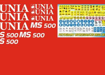 Naklejki unia ms500 i inne modele super mocne zamienniki
