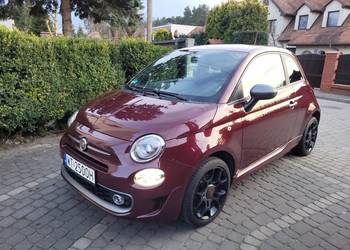 Fiat 500 S 1.2 czarny sufit, mały przebieg, czujniki parkowania.