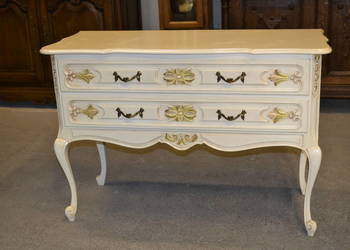 komoda ludwikowska z szufladami ,ecru